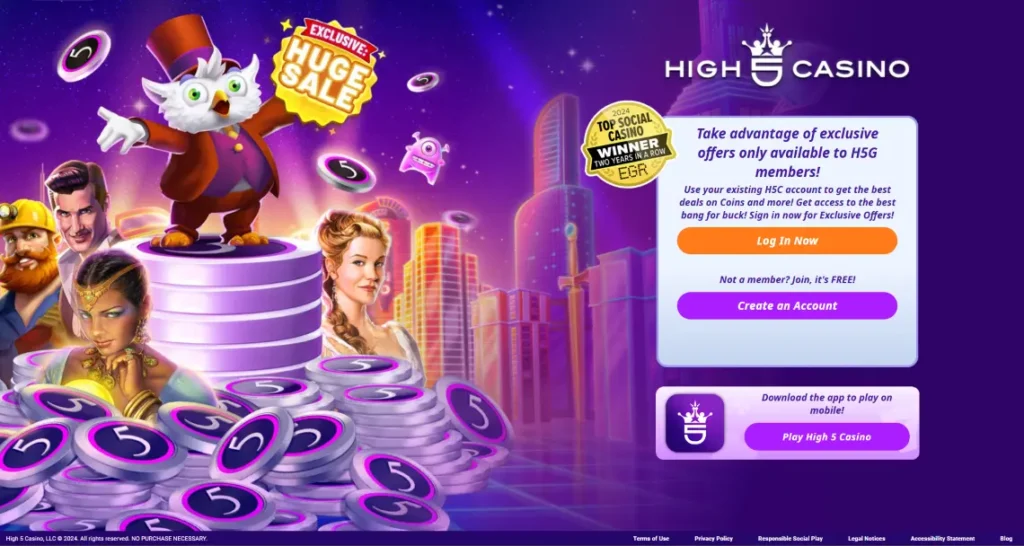 High 5 Casino login 2025